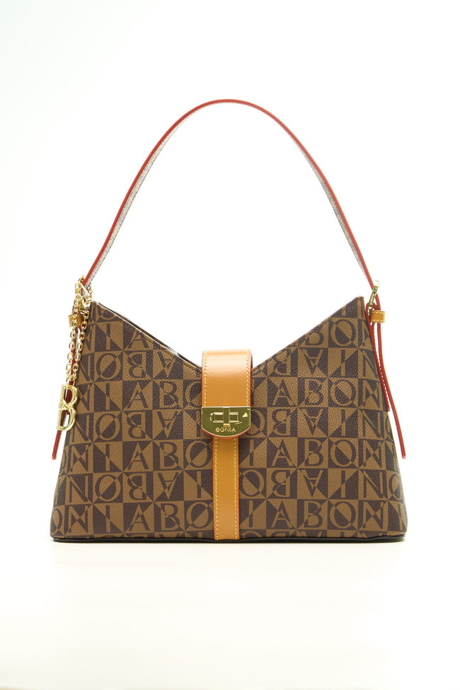 BONIA Women Vinyl Trimmed Leather Shoulder Bag 080982-199-15