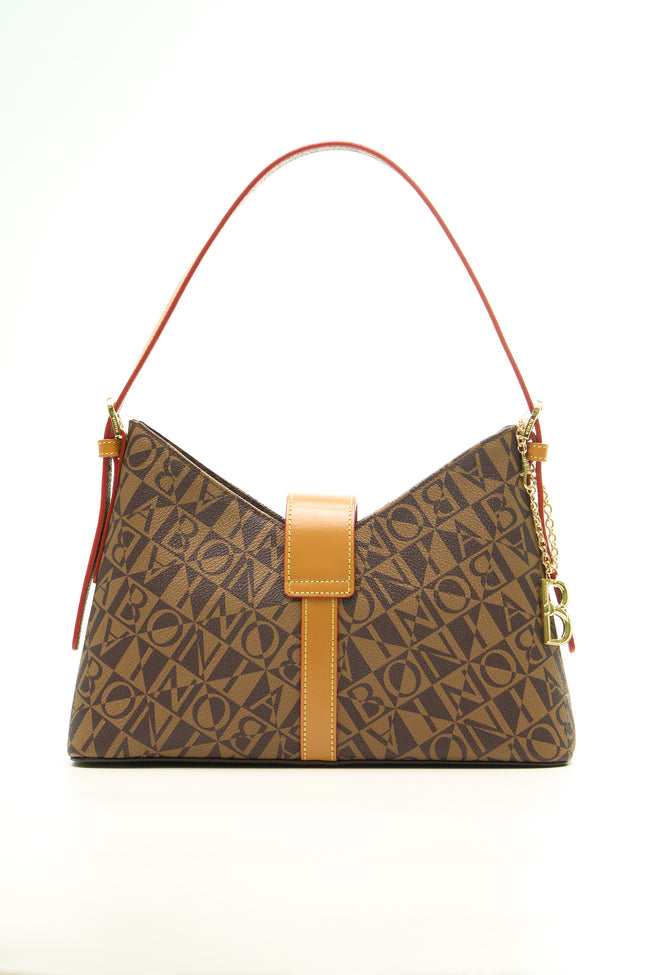 BONIA Women Vinyl Trimmed Leather Shoulder Bag 080982-199-15