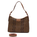 BONIA Vinyl Trimmed Leather Shoulder Bag 081036-227-05C