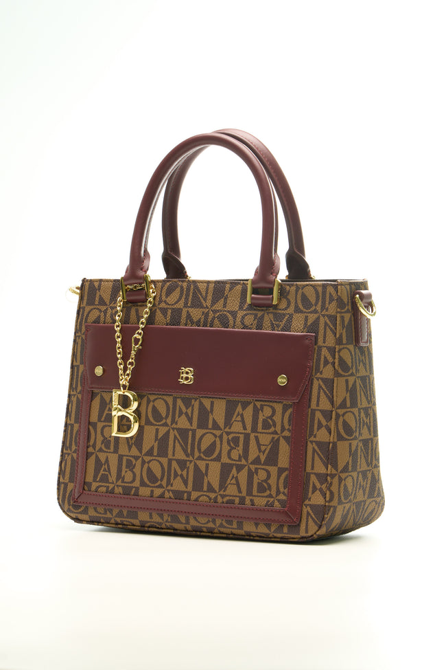 BONIA Women Vinyl Trimmed Leather Small Hand Bag 081861-005-5-4