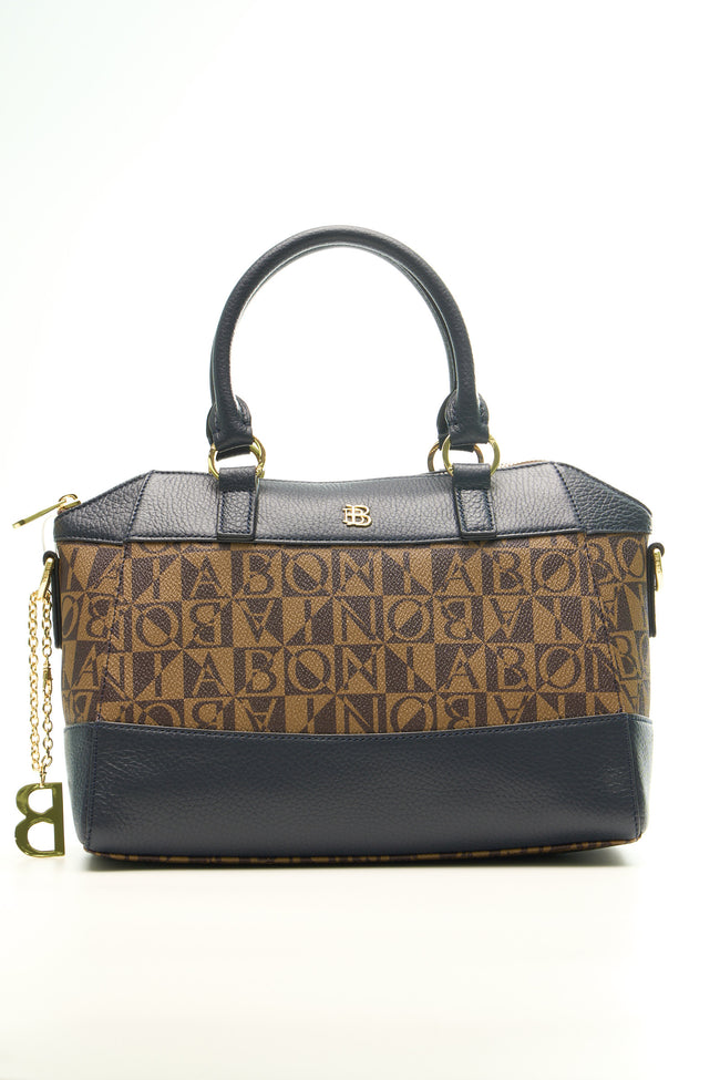 BONIA Women Vinyl Trimmed Leather Small Hand Bag 081863-003-5-3