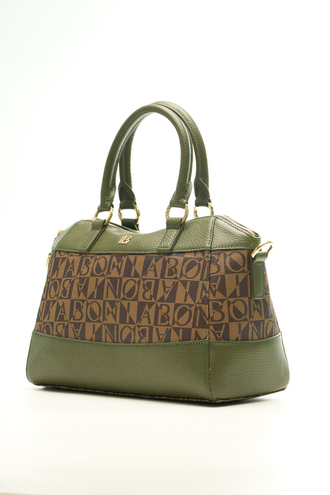 BONIA Women Vinyl Trimmed Leather Hand Bag 081863-003-5-6