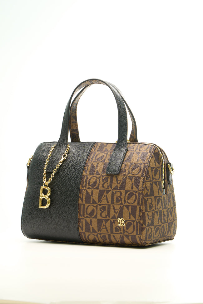 BONIA Women Vinyl Trimmed Leather Hand Bag 081867-105-5-8