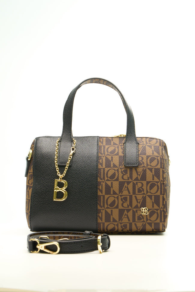 BONIA Women Vinyl Trimmed Leather Hand Bag 081867-105-5-8