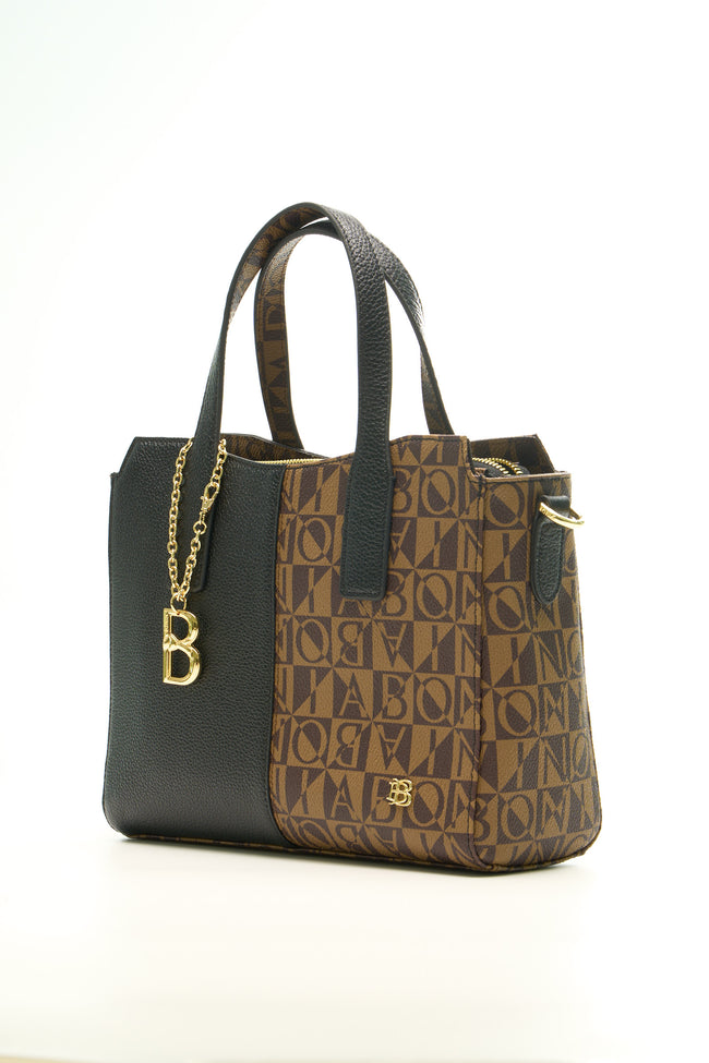 BONIA Women Vinyl Trimmed Leather Hand Bag 081867-107-5-8