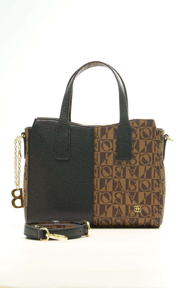 BONIA Women Vinyl Trimmed Leather Hand Bag 081867-107-5-8