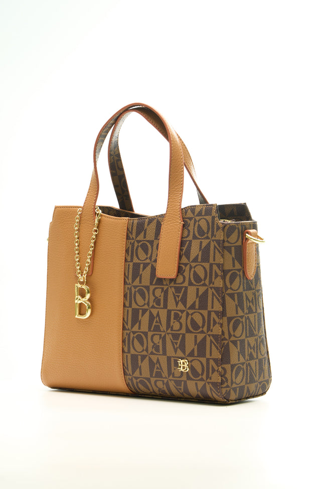 BONIA Women Vinyl Trimmed Leather Hand Bag 081867-107-5-5