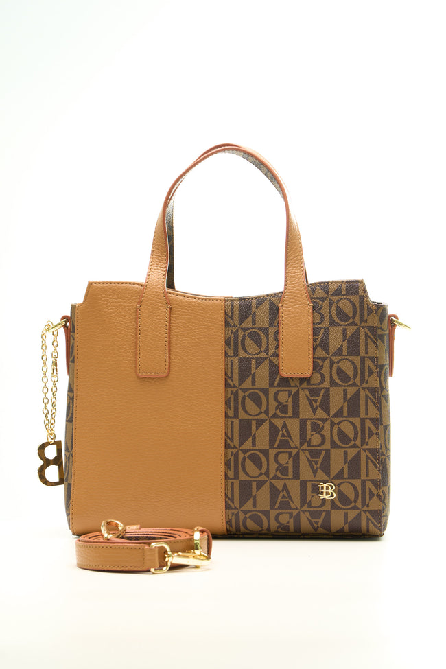 BONIA Women Vinyl Trimmed Leather Hand Bag 081867-107-5-5