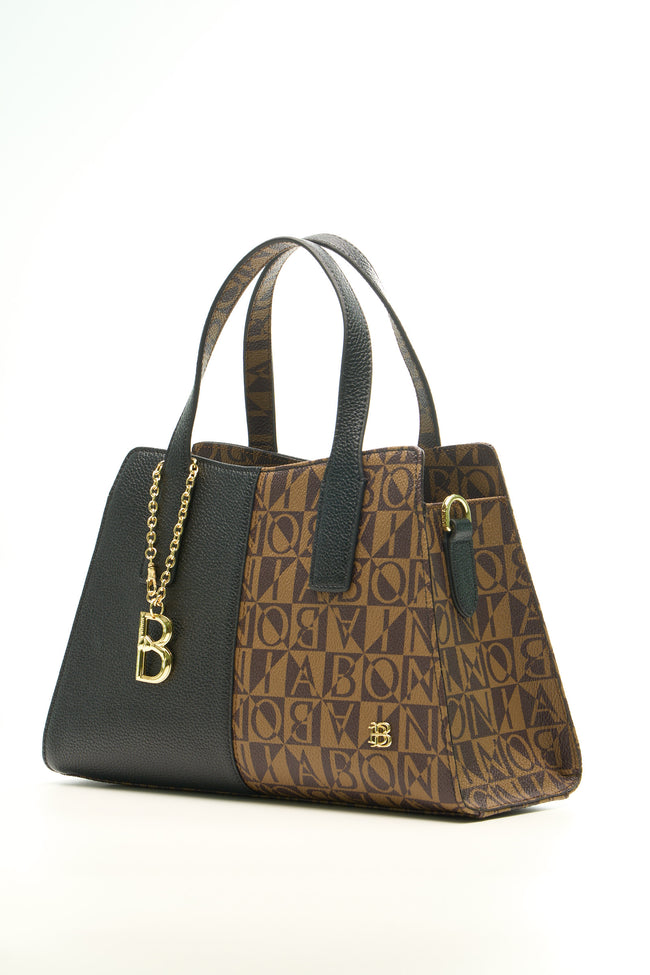 BONIA Women Vinyl Trimmed Leather Hand Bag 081867-106-5-8