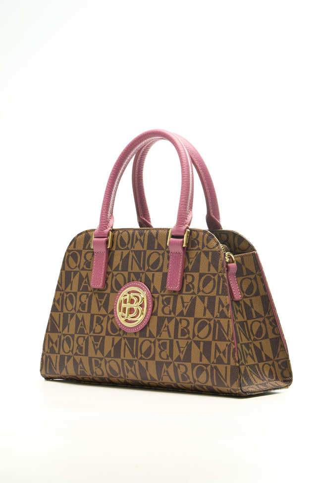 BONIA Women A Line Shape Monogram Hand Bag 081870-108-5-9