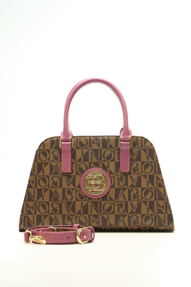 BONIA Women A Line Shape Monogram Hand Bag 081870-108-5-9