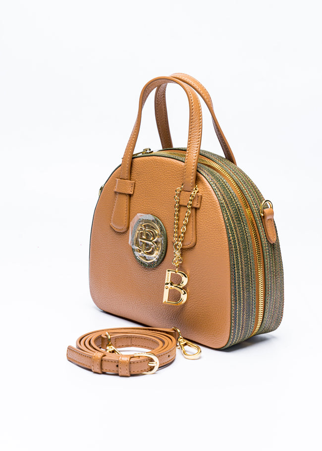 BONIA Women Round Shape Leather Handbag 081874-202-06