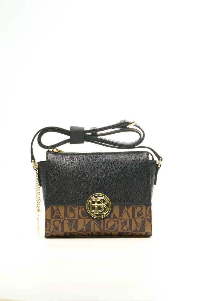 BONIA Women Vinyl Trimmed Leather Crossbody Bag 081887-005-5-8