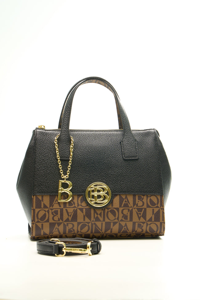 BONIA Women Vinyl Trimmed Leather Hand Bag 081887-006-5-8