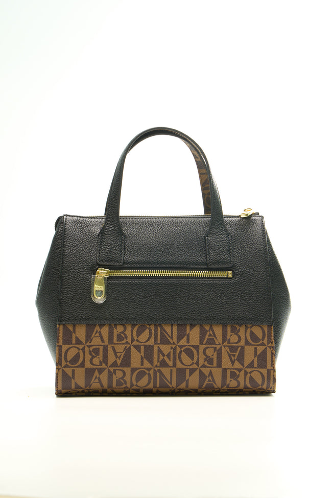 BONIA Women Vinyl Trimmed Leather Hand Bag 081887-006-5-8