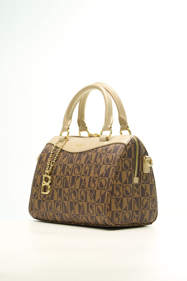 BONIA Women Vinyl Trimmed Leather Hand Bag 081906-003-5-11