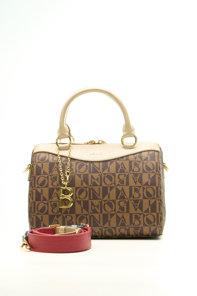 BONIA Women Vinyl Trimmed Leather Hand Bag 081906-003-5-11