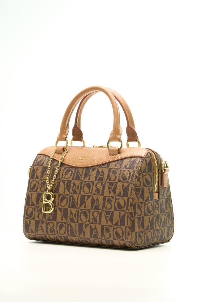 BONIA Women Vinyl Trimmed Leather Hand Bag 081906-003-5-5