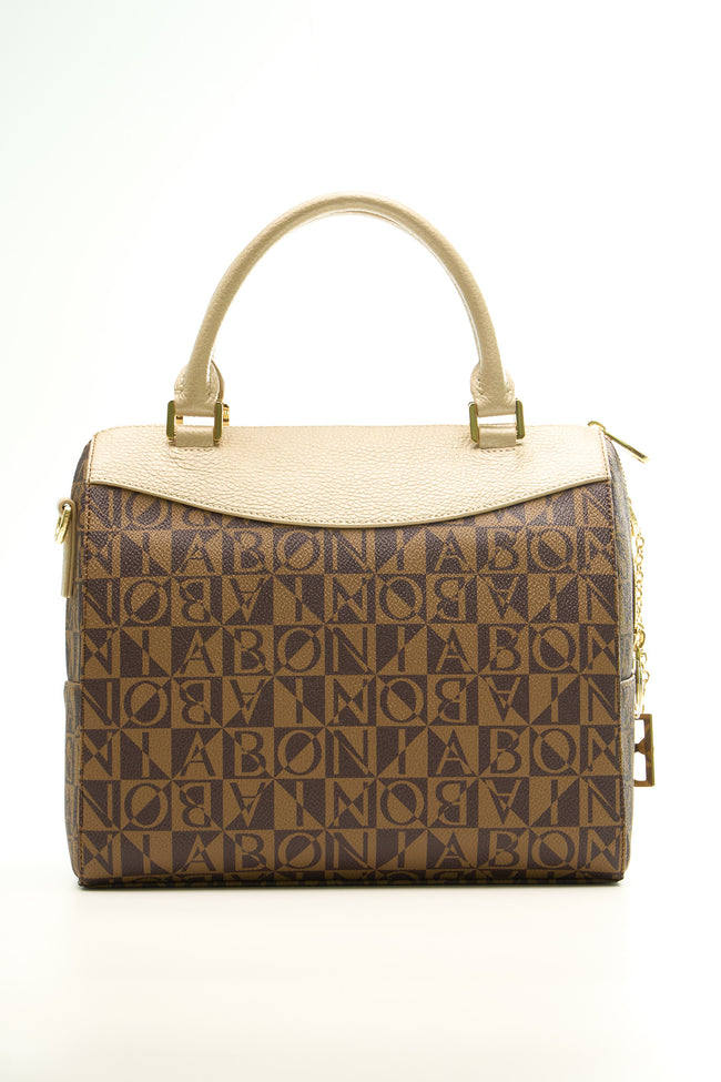 BONIA Women Vinyl Trimmed Leather Hand Bag 081906-004-5-11