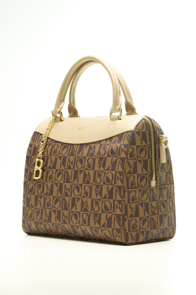 BONIA Women Vinyl Trimmed Leather Hand Bag 081906-004-5-11