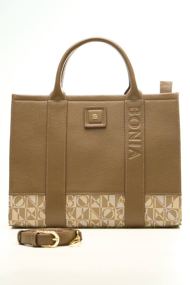 BONIA Women Vinyl Trimmed Leather Hand Bag 081916-003-5-16