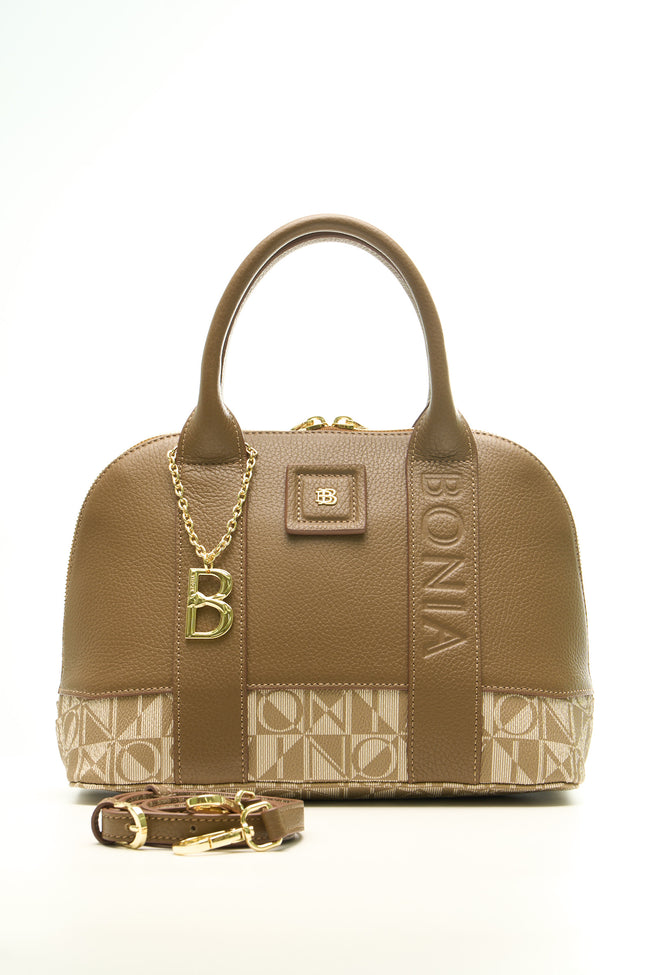 BONIA Women Vinyl Trimmed Leather Hand Bag 081916-004-5-16