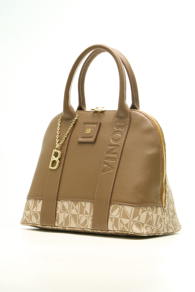 BONIA Women Vinyl Trimmed Leather Hand Bag 081916-005-5-16