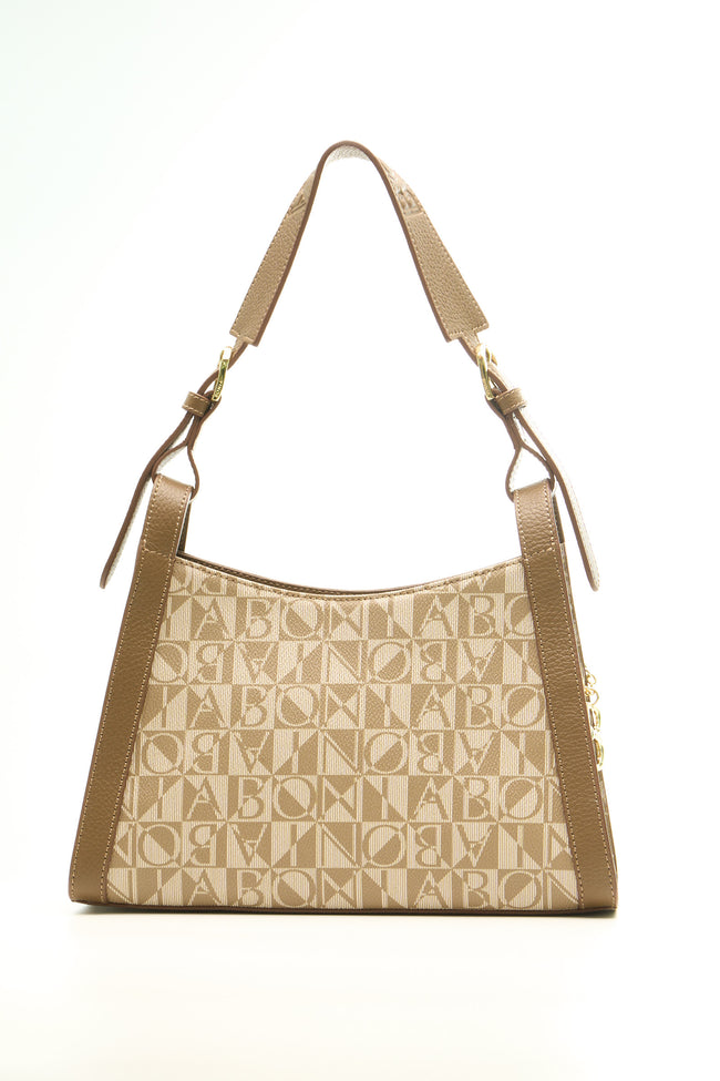 BONIA Women Vinyl Trimmed Leather Shoulder Bag 081916-006-5-16