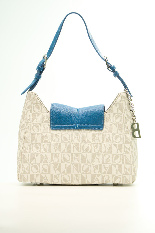 BONIA Women Vinyl Trimmed Leather Shoulder Bag 081917-002-1-3