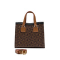 BONIA Vinyl Trimmed Leather Hand Bag 081932-003-15