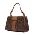 BONIA Vinyl Trimmed Leather Hand Bag 081939-002-5-5