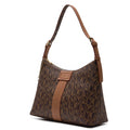 BONIA Vinyl Trimmed Leather Shoulder Bag 081939-006-5-5
