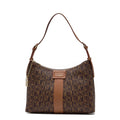 BONIA Vinyl Trimmed Leather Shoulder Bag 081939-006-5-5
