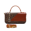 BONIA Vinyl Trimmed Leather Hand Bag 081950-003-15