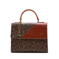 BONIA Vinyl Trimmed Leather Satchel Bag 081950-004-15