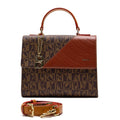 BONIA Vinyl Trimmed Leather Satchel Bag 081950-004-15