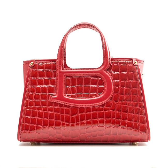 BONIA Women B Logo Handle Leather Satchel Bag 081952-101-04