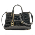 BONIA Women B Logo Handle Leather Satchel Bag 081952-101-08