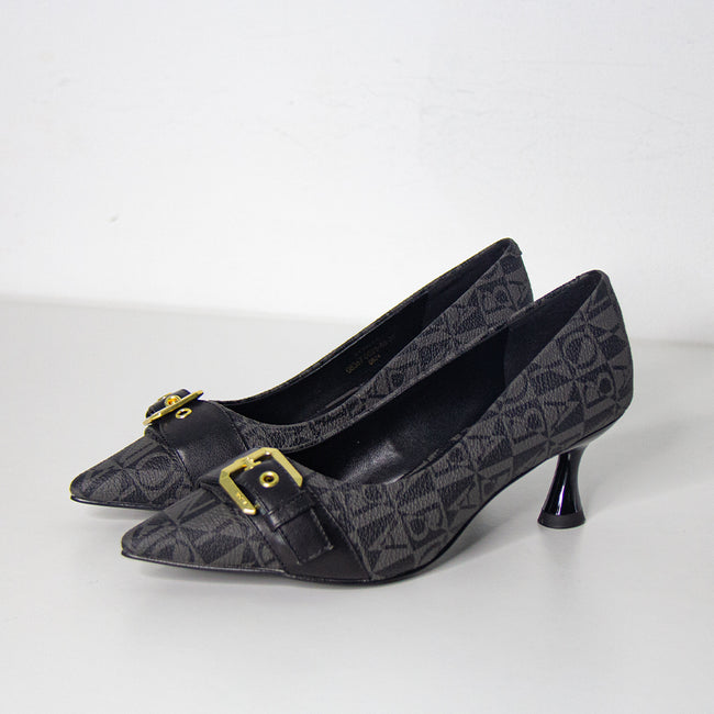 BONIA Women Vinyl Trimmed Leather Pump Shoe 08367-0025-88