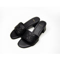 BONIA Women Leather Block-Heel Mules 08371-6016-08