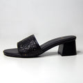 BONIA Women Leather Block-Heel Mules 08371-6016-08