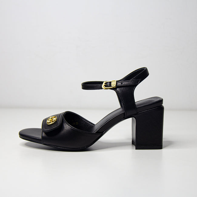 BONIA Women Leather Block-Heel Ankle-Strap 08380-6001-08