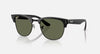 RAY BAN CLUBMASTER REVERSE 0RBR0504S-67839A-54 Polar Dark Green Polished Black On Black