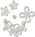 CROCS JIBBITZ™ CHARM WHITE PEARL BEADED 5 PACK