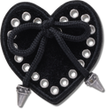 CROCS JIBBITZ™ CHARM BLACK HEART WITH BOW