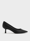 Pointed Kitten Heel Pumps_Black