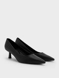 Pointed Kitten Heel Pumps_Black
