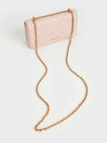 Paffuto Chain Handle Quilted Long Wallet _Light Pink