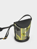 CHARLES & KEITH Women Aurea Printed Knitted Bucket Bag