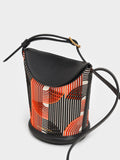 CHARLES & KEITH Women Aurea Printed Knitted Bucket Bag